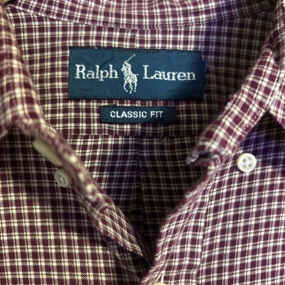 Ralph Lauren Polo Lot of 2 Men’s Classic Button Up Shirts Measure Size Lg - Picture 9 of 11